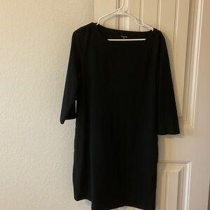 Garnet Hill Elegant Black Long Sleeve Dress